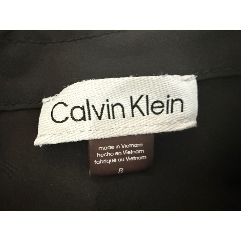 Calvin Klein Black scoop neck sleeveless Classic Minimalist fitted waist SZ 8 - Picture 3 of 13